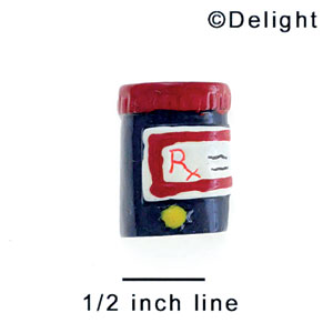 2459 tlf - Prescription Bottle Blue - Resin Decoration (12 per package)