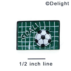 2527 - Soccer Goal Net Soccer ball - Resin Decoration (12 per package)