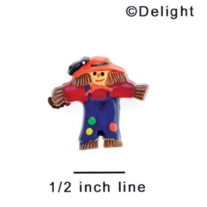 2641 tlf - Scarecrow Hat Orange Mini - Resin Decoration (12 per package)