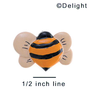 2648 - Bee Front Dark - Resin Decoration (12 per package)