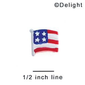 2657 tlf - USA Flag Mini - Resin Decoration (12 per package)