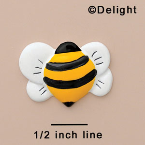 2792 tlf - Bee Front Yellow - Resin Decoration (12 per package)