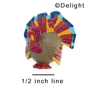 2871* - Turkey Dark Blue Medium - Resin Decoration (12 per package)