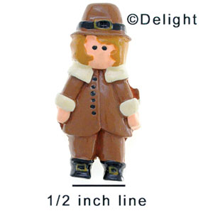 2918 - Pilgrim Boy Dark Medium - Resin Decoration (12 per package)