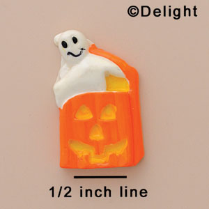 3000 - Jack O'Lantern Ghost Medium - Resin Decoration (12 per package)