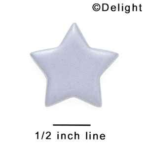 3126 - Star Silver Matte - Resin Decoration (12 per package)