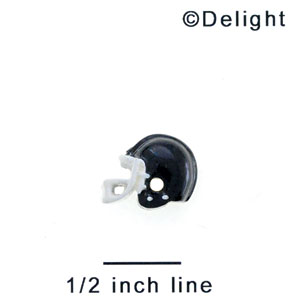 3144* - Mini Black Football Helmet - Resin Decoration (12 per package)