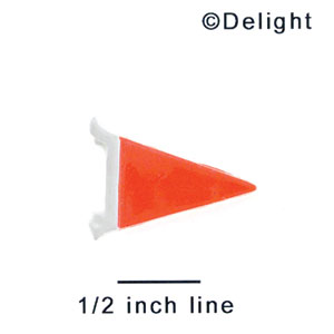 3169 - Mini Orange Pennant - Resin Decoration (12 per package)