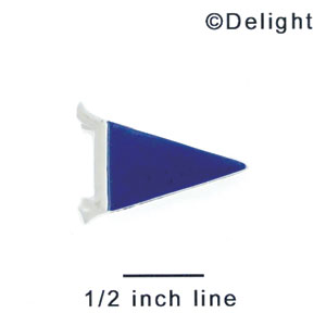 3172 - Mini Blue Pennant - Resin Decoration (12 per package)