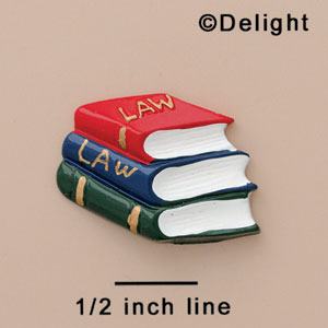 3266 tlf - Law Books Red Blue Green Medium - Resin Decoration (12 per package)