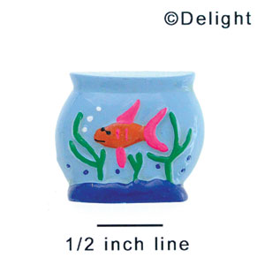 3287 - Fishbowl Gold Fish Medium - Resin Decoration (12 per package)