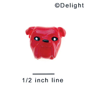 3359 - Bulldog Red Medium - Resin Decoration (12 per package)