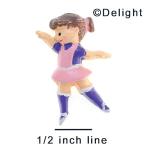 3403 - Ballet Girl Dance Pink Medium - Resin Decoration (12 per package)