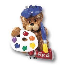 3462 - Large Artist Bear - Resin Decoration (12 per package)