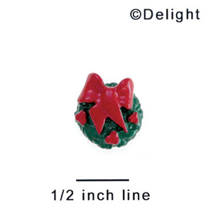 3535 ctlf - Wreath Bow Red Mini - Resin Decoration (12 per package)