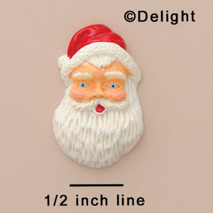 3543* - Santa Face Long Medium (Left & Right) - Resin Decoration (12 per package)