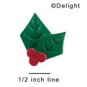 3545 ctlf - Holly Leaves Medium - Resin Decoration (12 per package)