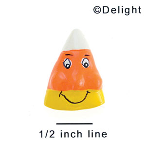 3579 - Candy Corn Face Smile Medium - Resin Decoration (12 per package)