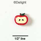 3598 - Apple Half Seeds Mini Matte - Resin Decoration (12 per package)