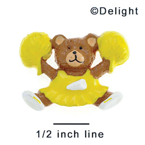 3875 - Cheerleader Bear Yellow Medium (1 dozen in a package)