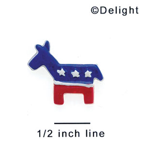 3927* - Democrat Donkey Mini (Left & Right) - Resin Decoration (12 per package)