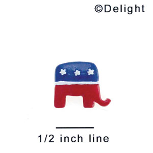 3928* - Republican Elephant Mini (Left & Right) - Resin Decoration (12 per package)