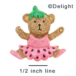 3929 - Ballet Bear Red Wash Medium - Resin Decoration (12 per package)