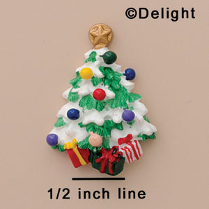 3943 ctlf - Christmas Tree Snow Present - Resin Decoration (12 per package)