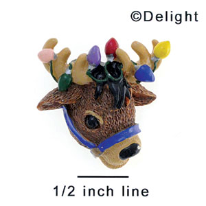 3944* ctlf - Reindeer Lights Bridle Medium - Resin Decoration (12 per package)