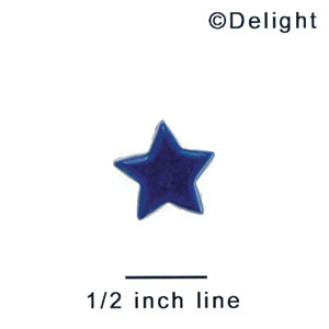 3954 tlf - Mini Blue Flat Star - Resin Decoration (12 per package)