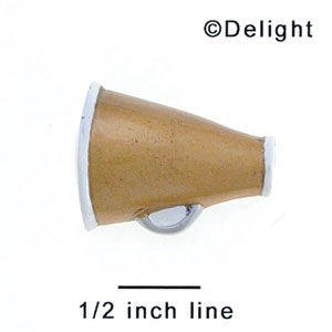 3959* - Megaphone Gold (Left & Right) - Resin Decoration (12 per package)