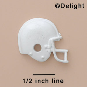 3961* - Football Helmet White (Left & Right) - Resin Decoration (12 per package)