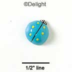 3992 - Ladybug Blue Mini - Resin Decoration (12 per package)