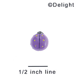 3993 - Ladybug Purple Mini - Resin Decoration (12 per package)