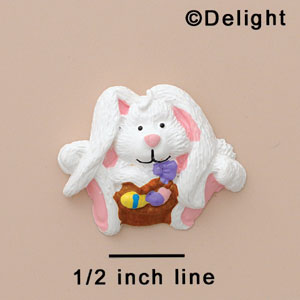 4020 tlf - Bunny Egg Basket - Resin Decoration (12 per package)