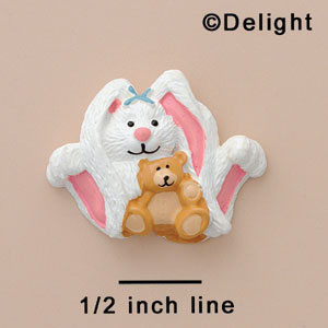 4022 - Bunny Bear - Resin Decoration (12 per package)