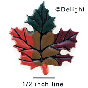 4184 - Leaf Orange Multi Large - Resin Decoration (12 per package)