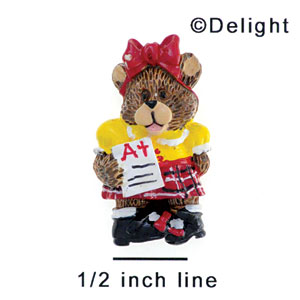 4204 - School Bear Girl A+ - Resin Decoration (12 per package)