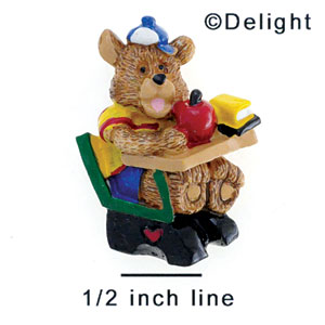 4205 - School Bear Boy Desk - Resin Decoration (12 per package)