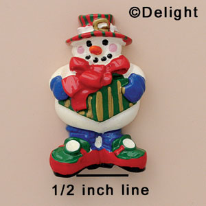 4220 - Big Foot Snowman Present - Resin Decoration (12 per package)