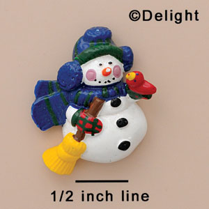 4228 - Snowman Stocking Cap Broom - Resin Decoration (12 per package)