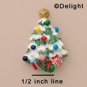 4266 - Christmas Tree Snow Matte - Resin Decoration (12 per package)