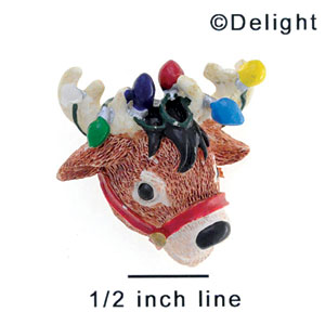 4267* - Reindeer Lights Bridle Medium - Resin Decoration (12 per package)