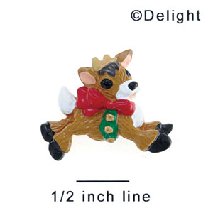 4294* ctlf - Reindeer Side Bells Medium - Resin Decoration (12 per package)