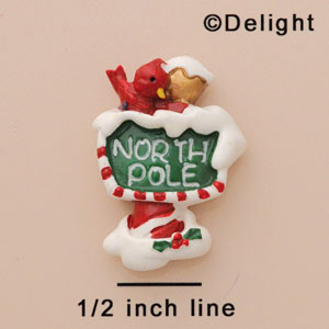 4310 - Sign North Pole - Resin Decoration (12 per package)