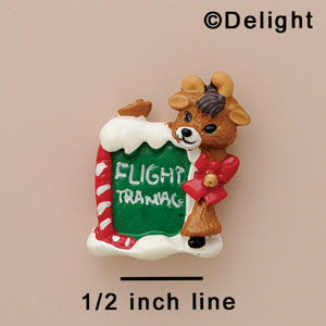 4311 - Reindeer Flight Training - Resin Decoration (12 per package)