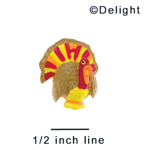 4325* tlf - Turkey Bright Mini (Left & Right) - Resin Decoration (12 per package)
