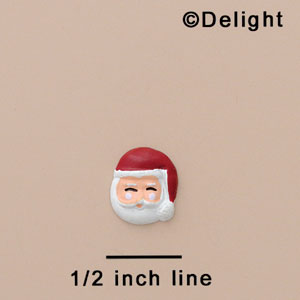 4458* tlf - Santa Face Mini Matte - Resin Decoration (12 per package)