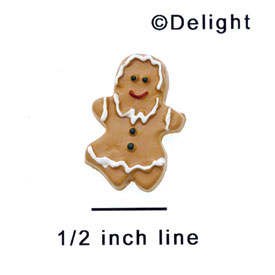 4500 - Gingerbread Girl Mini Matte - Resin Decoration (12 per package)