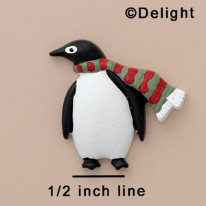 4511 tlf - Penguin Scarf Red Green Matte - Resin Decoration (12 per package)